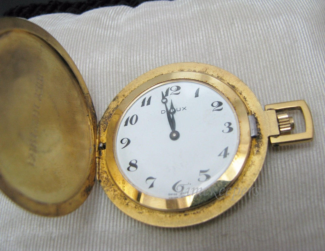 c336 Handsome Vintage Dulux Pocket Watch in Gold tone
