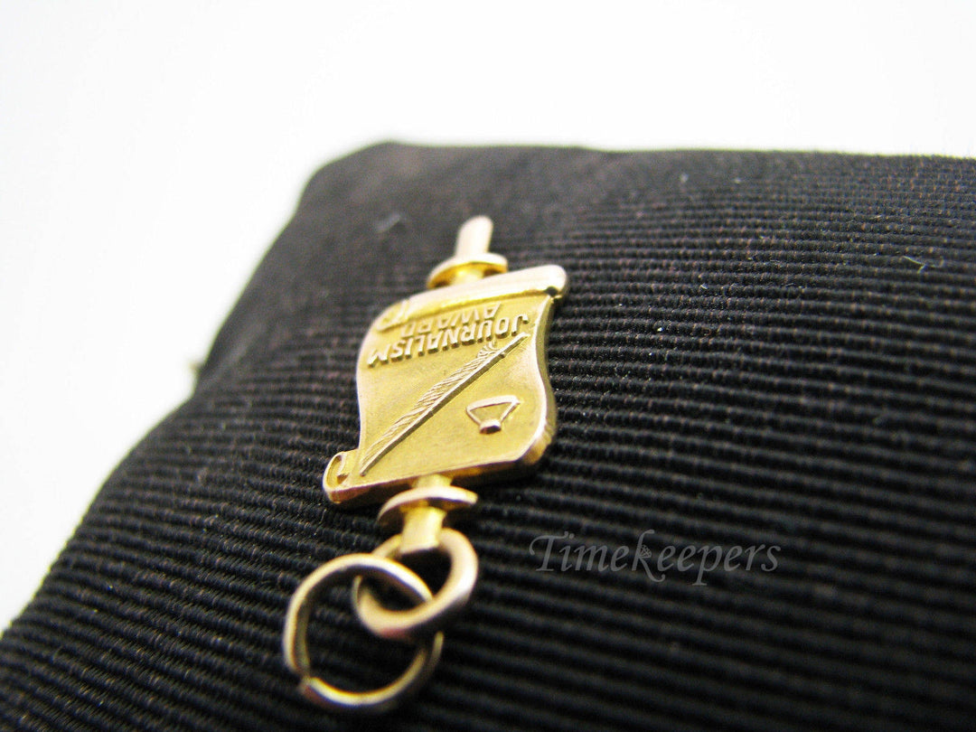 a739 Nice Journalism Award Charm or Pendant in 10k Yellow Gold