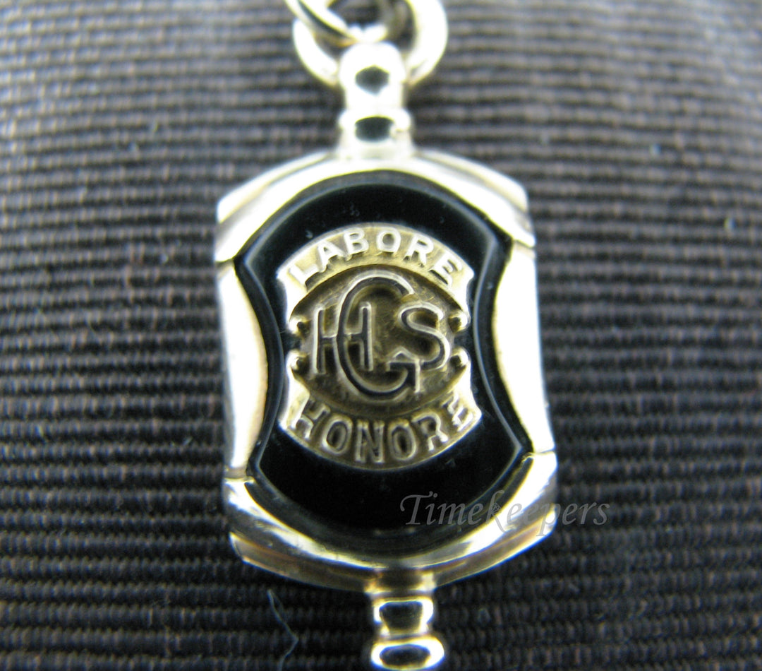 c317 Vintage High School Larbore Honore Pendant from 1939 in 10k Yellow Gold