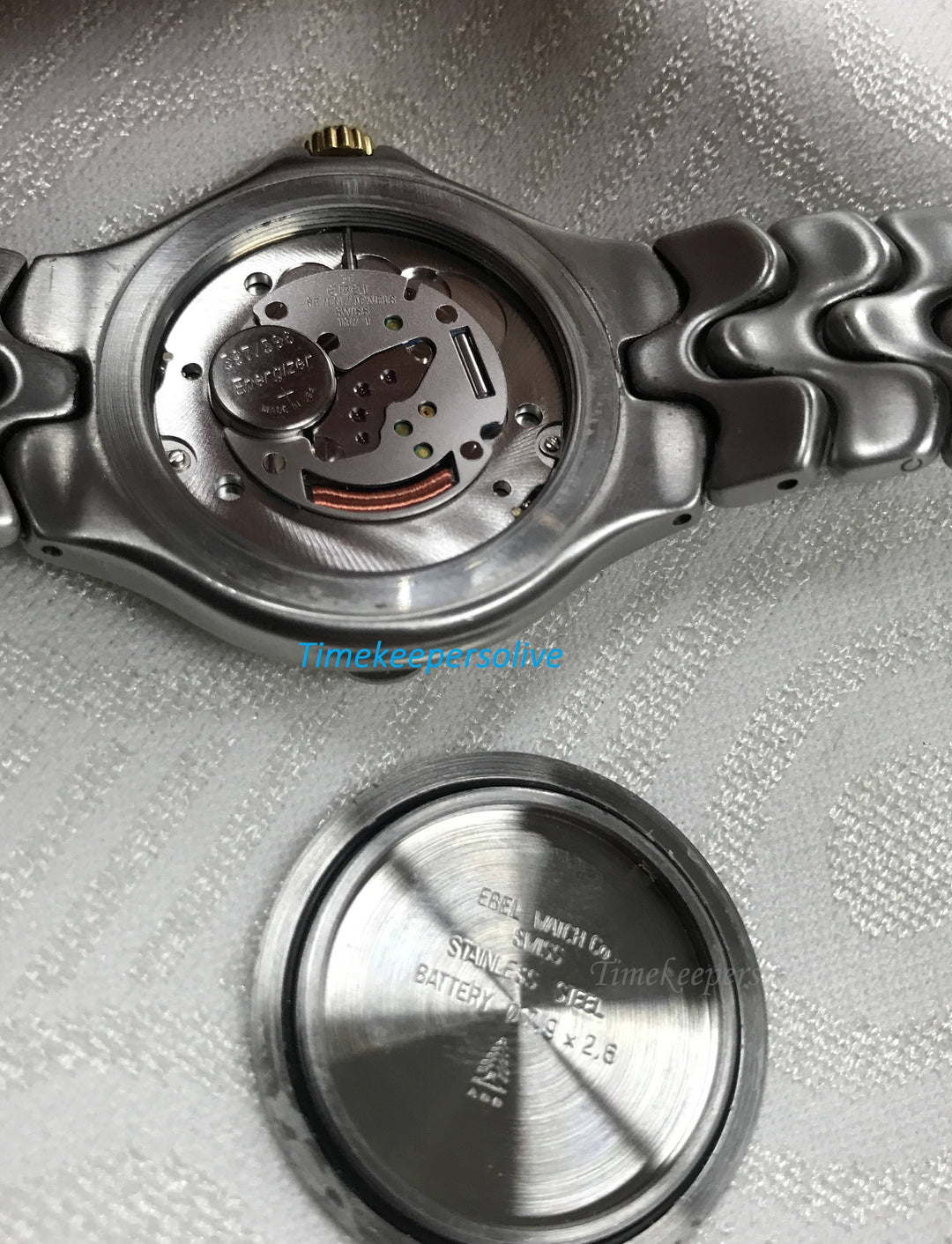 a834 Original EBEL Swiss Sportwave Quartz Elegant Stainless Steel Wrist Watch