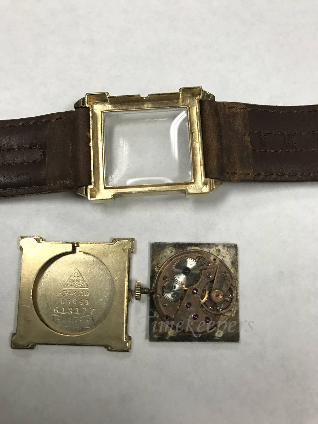 c380 Vintage Rare Original Omega 1960s 14K Yellow Gold Swiss Watch Wristwatch