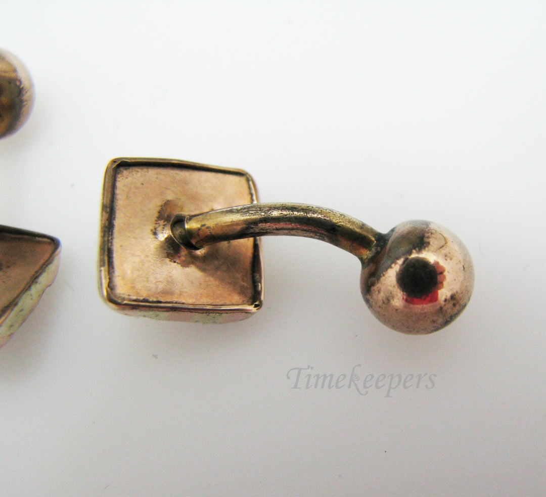 c222 Vintage Handsome Cuff links in Tri Color Tone Finish