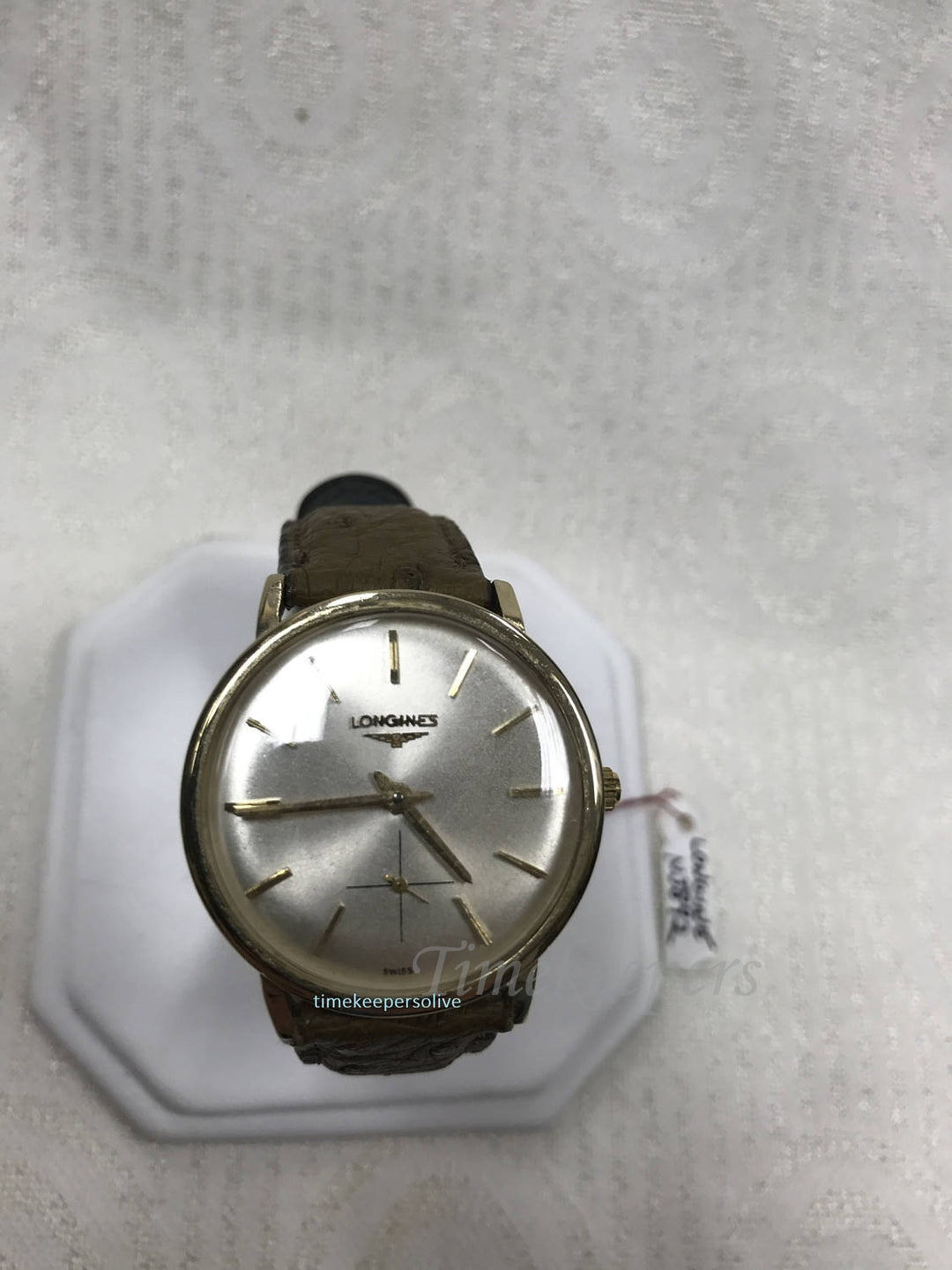 c671 Elegant Vintage 14k Gold Elegant Casual Longines Swiss Men's Watch 1940-1950's