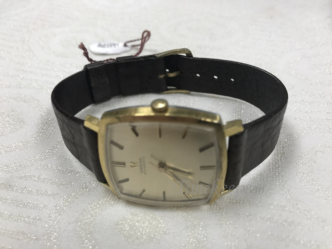 a1018 Vintage Authentic Omega Automatic Classic Square Shape Gold Filled Watch