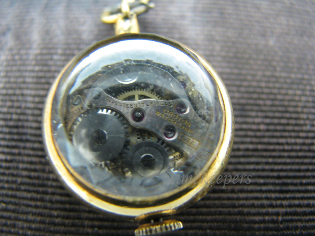 c630 Croton Vintage Ball Lapel Watch with Decorative Watch Pin