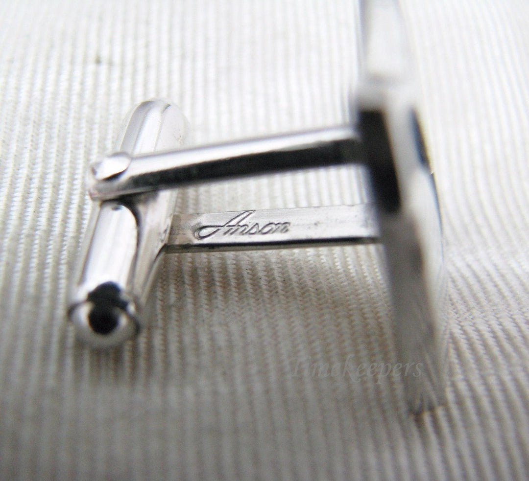a415 Vintage Silver tone Cuff links by Anson