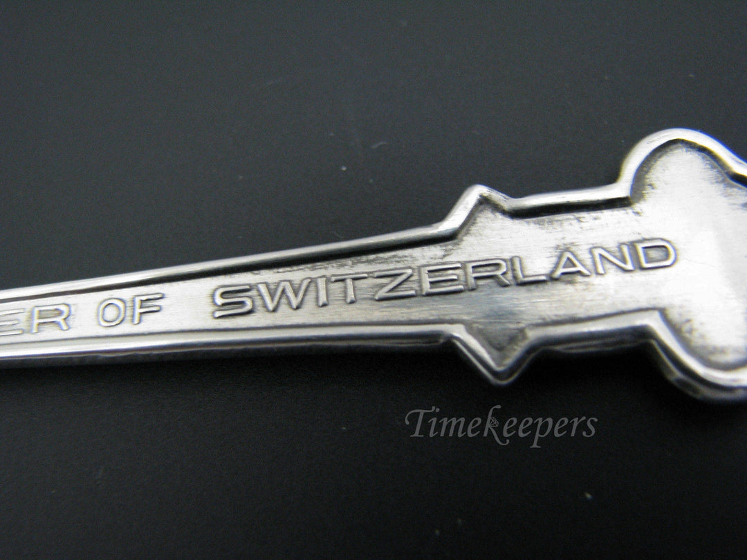 a302 Vintage Collectible Silver Tone Rolex Lucerne Souvenier Spoon CB