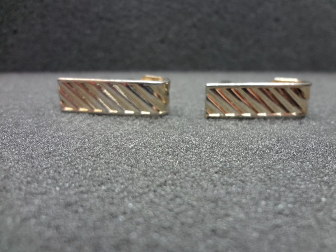 a426 Vintage Rectangle wrap Cuff links by Hickok