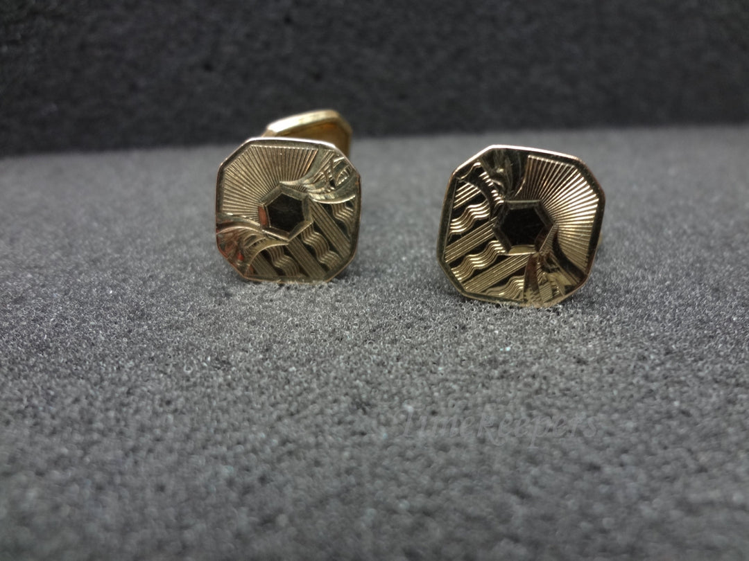 a936 Vintage Square Cuff links by HWKCO