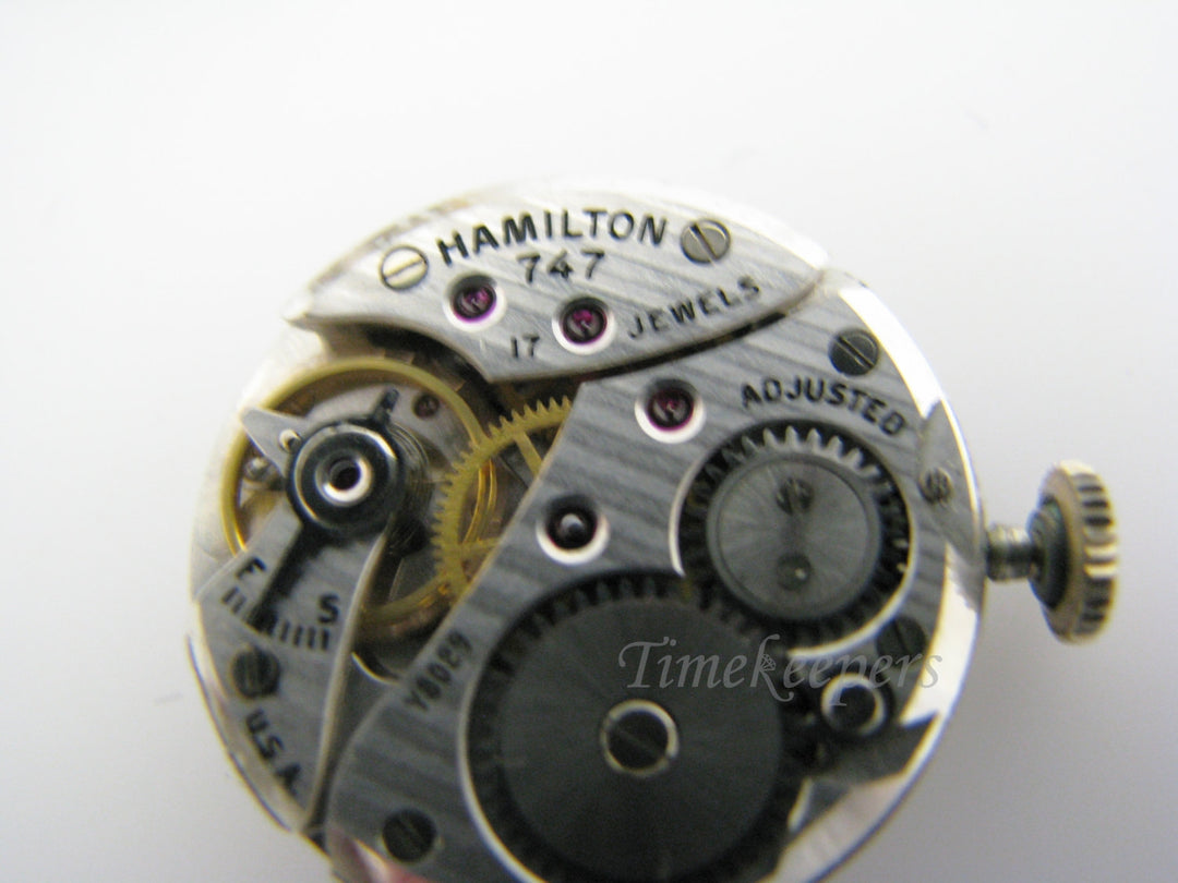 c392 Vintage Men's 14k Two Tone Hamilton Diamond Bezel Analog Watch