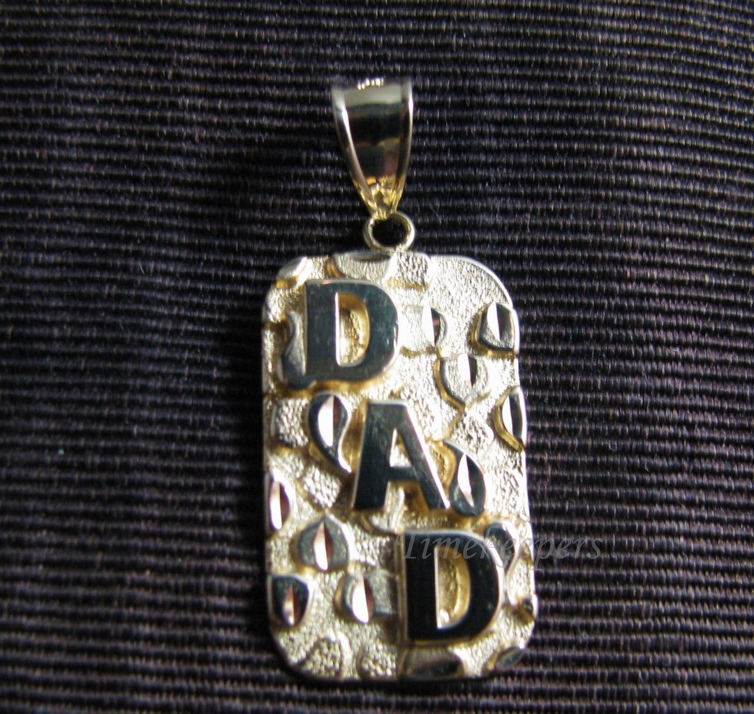 SOLD SOLD c165 Very Nice 'Dad' Pendant in 14k Yellow Gold SOLD SOLD
