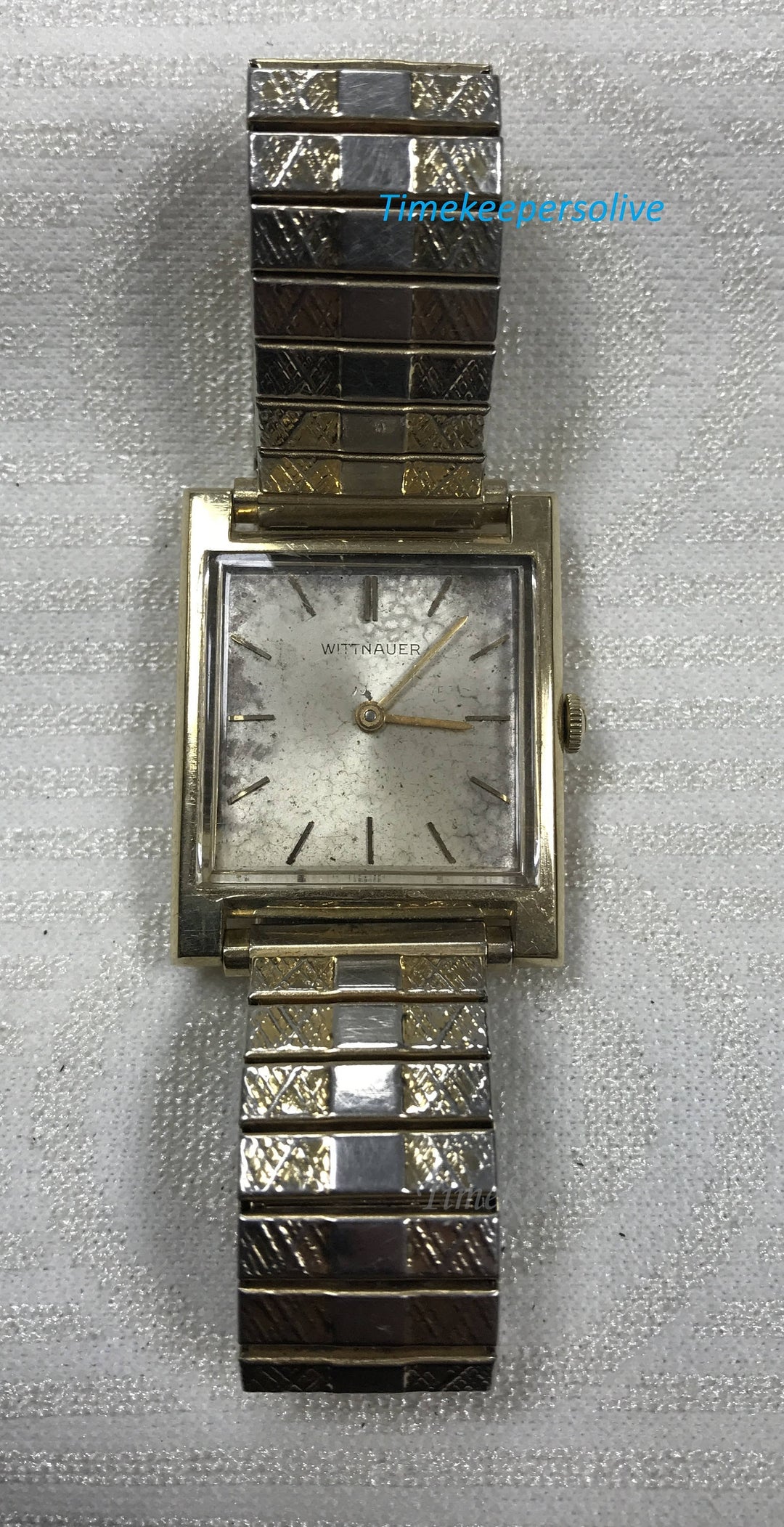 c173 Vintage Original Wittnauer Gold Tone 14K Gold filled 17 J Mechanical Wrist Watch