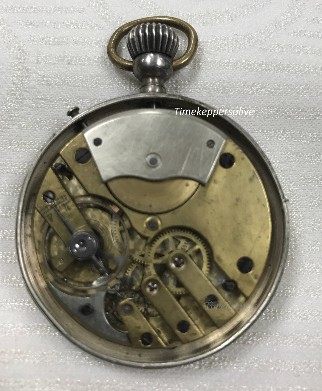 c313 Handsome Antique 1890s Silver 15 Jewels Working Pocket Watch