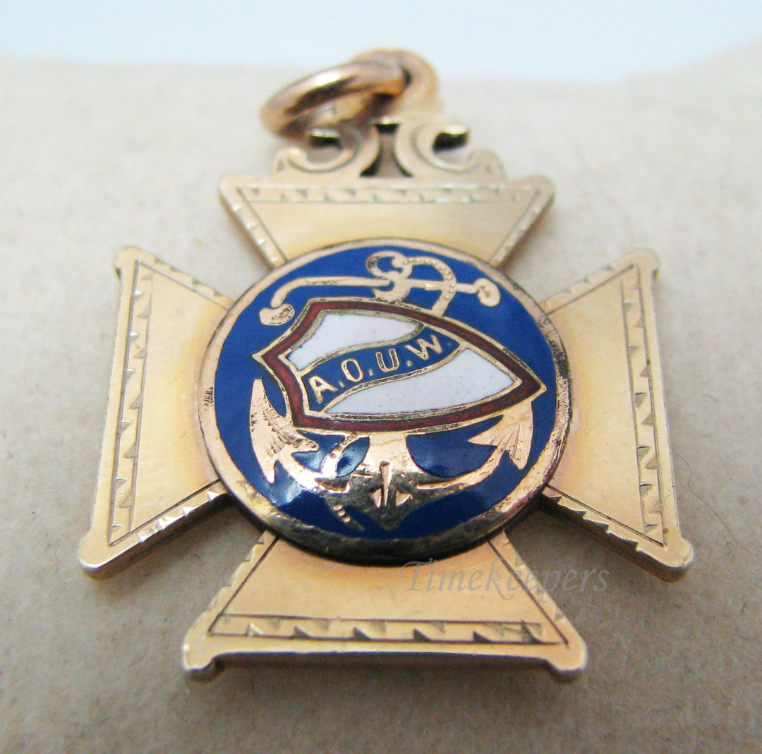 c199 Vintage Ancient Order of United Workmen Maltese Cross