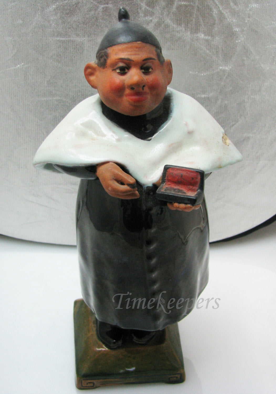 c452 Vintage Portuguese Clay Nodder - Priest-Double Jointed