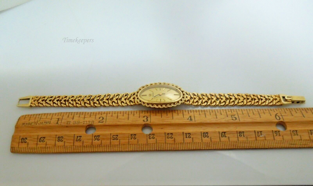 t056 Vintage Omega Watch Co 14k Gold Women’s Wrist Watch  