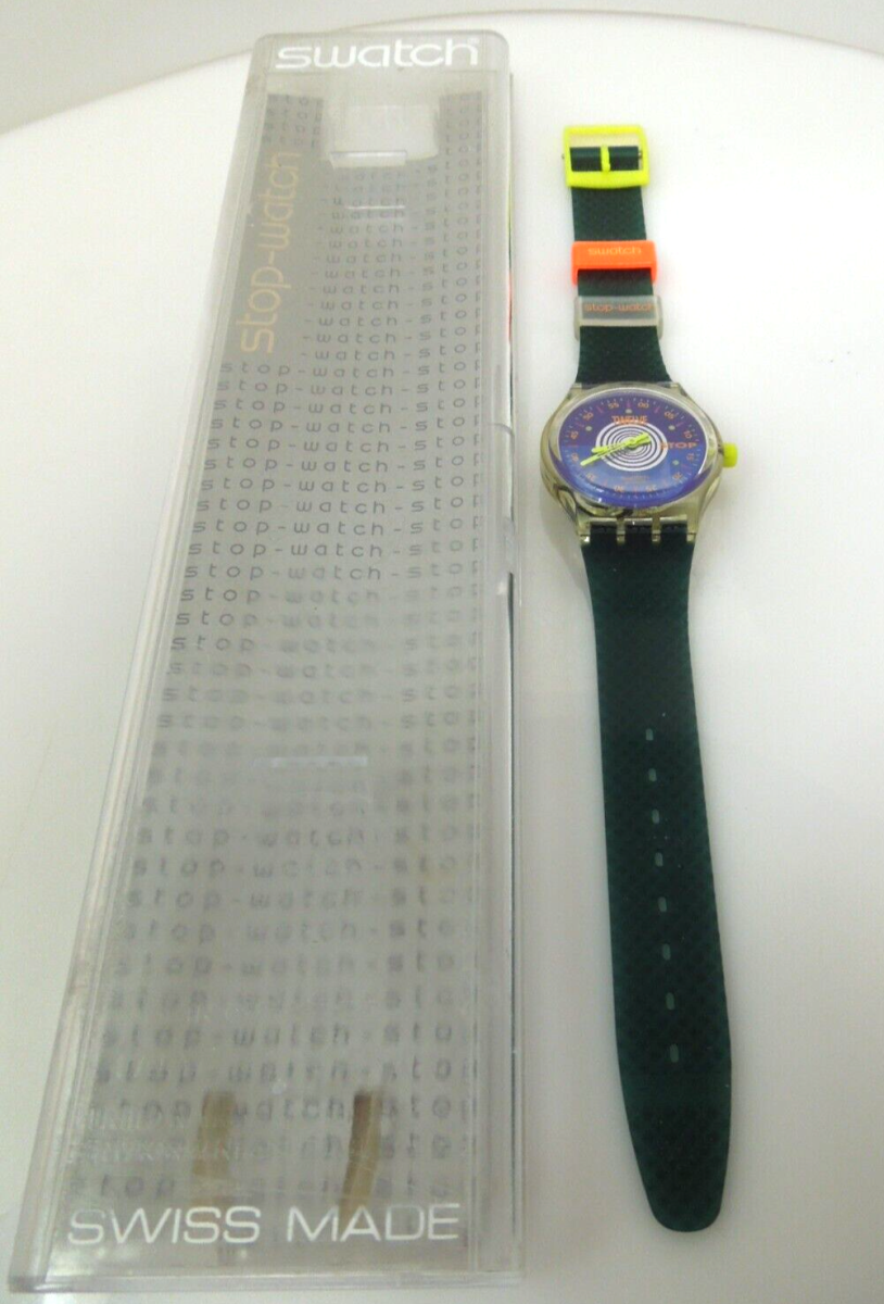 s486 Swatch Original Wrist Stop Watch 1993 Orologio SSK103 New