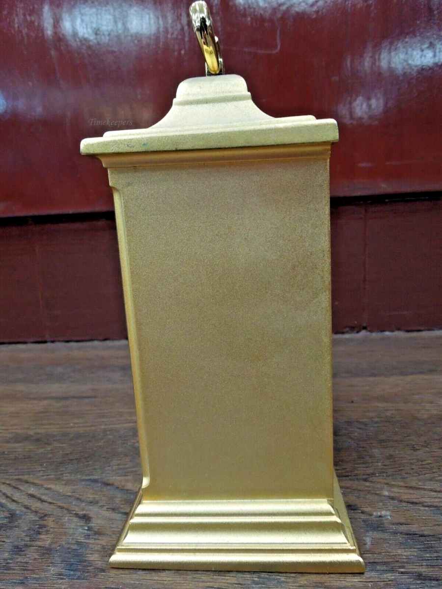 s848 Vintage Jewel Gold Bulova Desk Mantel Clock Tempus Fugit Japan #7RG050