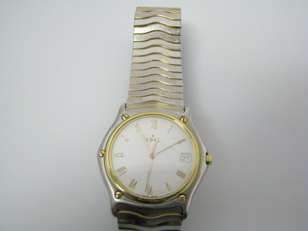 a1099 Handsome & Elegant Men's Ebel Watch in Stainless & 18k Gold 1187141