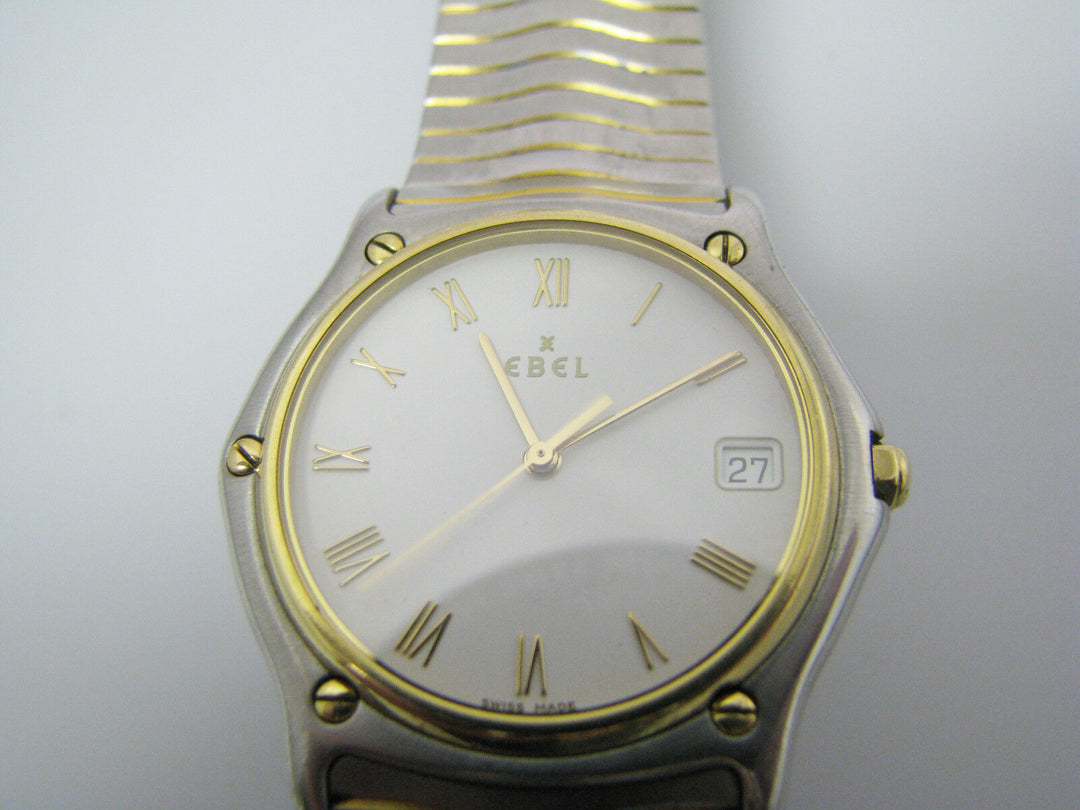 a1099 Handsome & Elegant Men's Ebel Watch in Stainless & 18k Gold 1187141