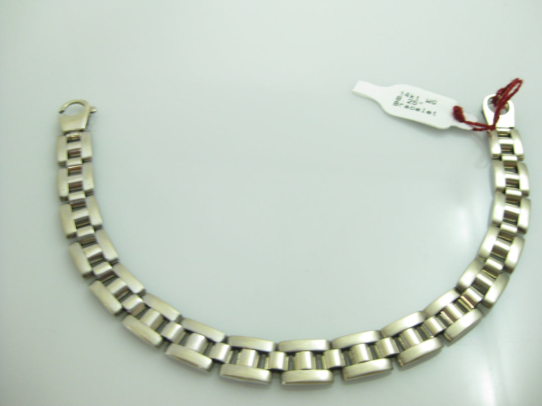 g267 Classic 14kt White Gold Unisex Bracelet