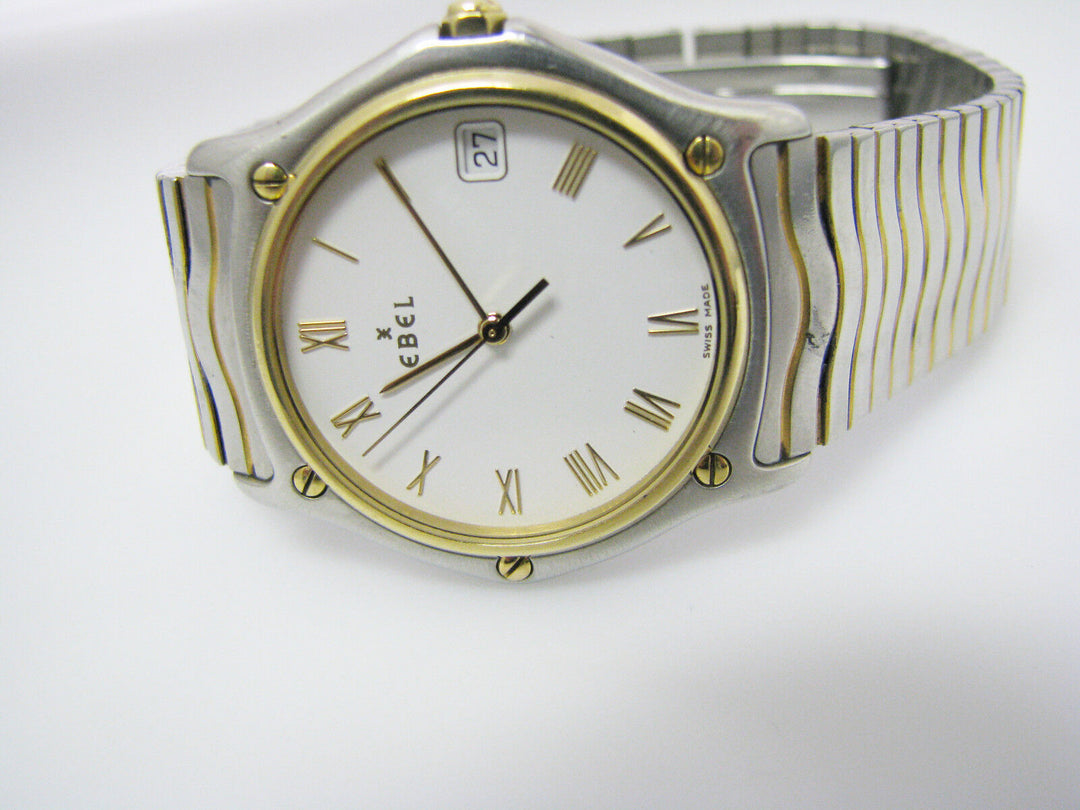 a1099 Handsome & Elegant Men's Ebel Watch in Stainless & 18k Gold 1187141