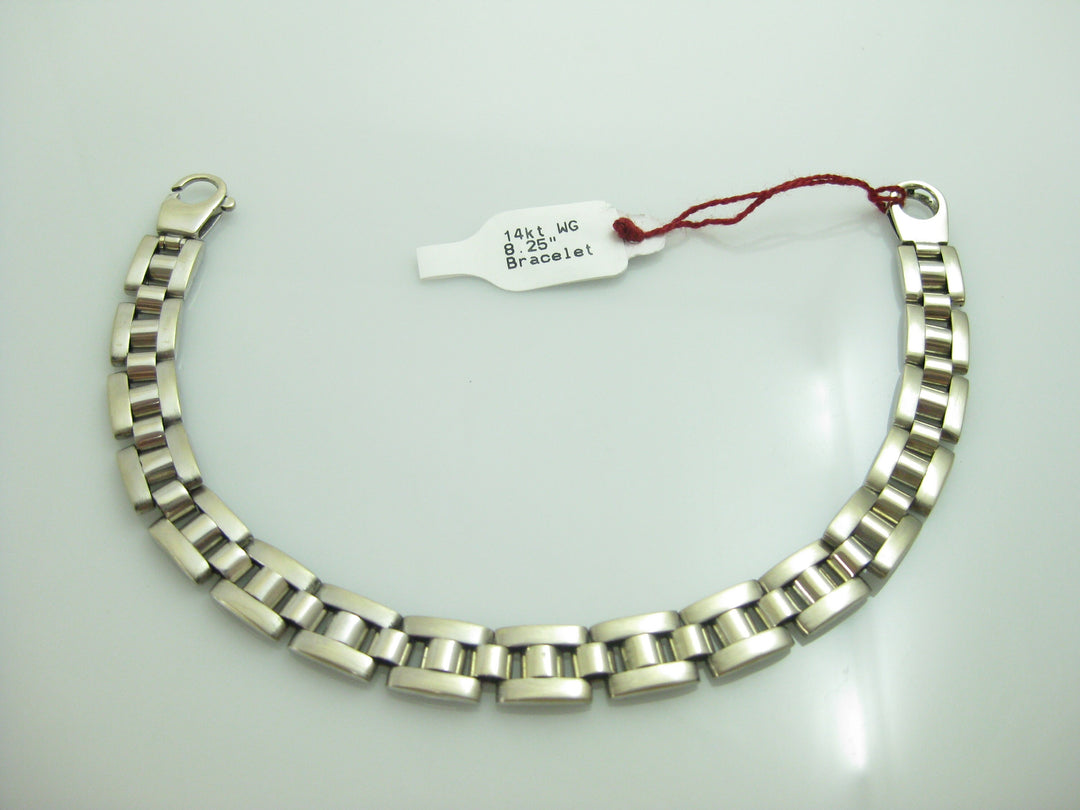 g267 Classic 14kt White Gold Unisex Bracelet