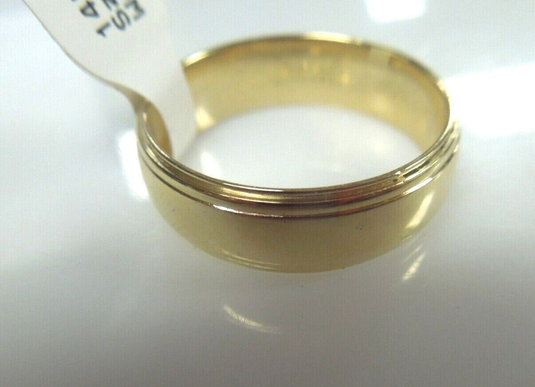 r191 Shane &amp; Co Men's Wedding Band 14kt Yellow Gold Size 11.75(USA) 8g Signed