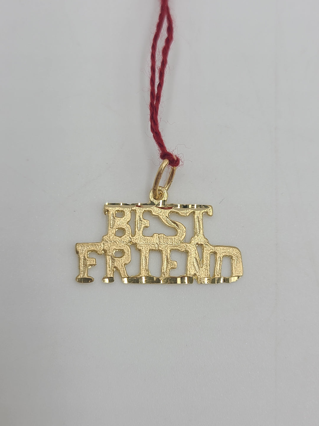 k789 Vintage 14kt Yellow Gold Best Friend Pendant Charm