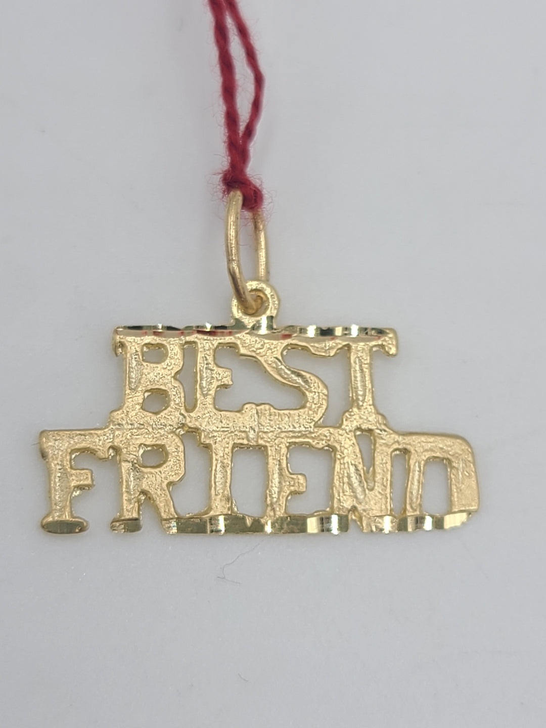 k789 Vintage 14kt Yellow Gold Best Friend Pendant Charm