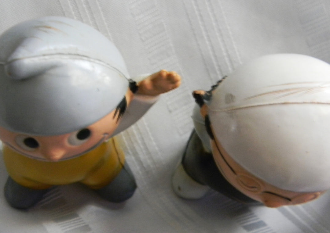 p456 Set of 1960's Goebel Puck Mainzelmannchen Rubber Figures