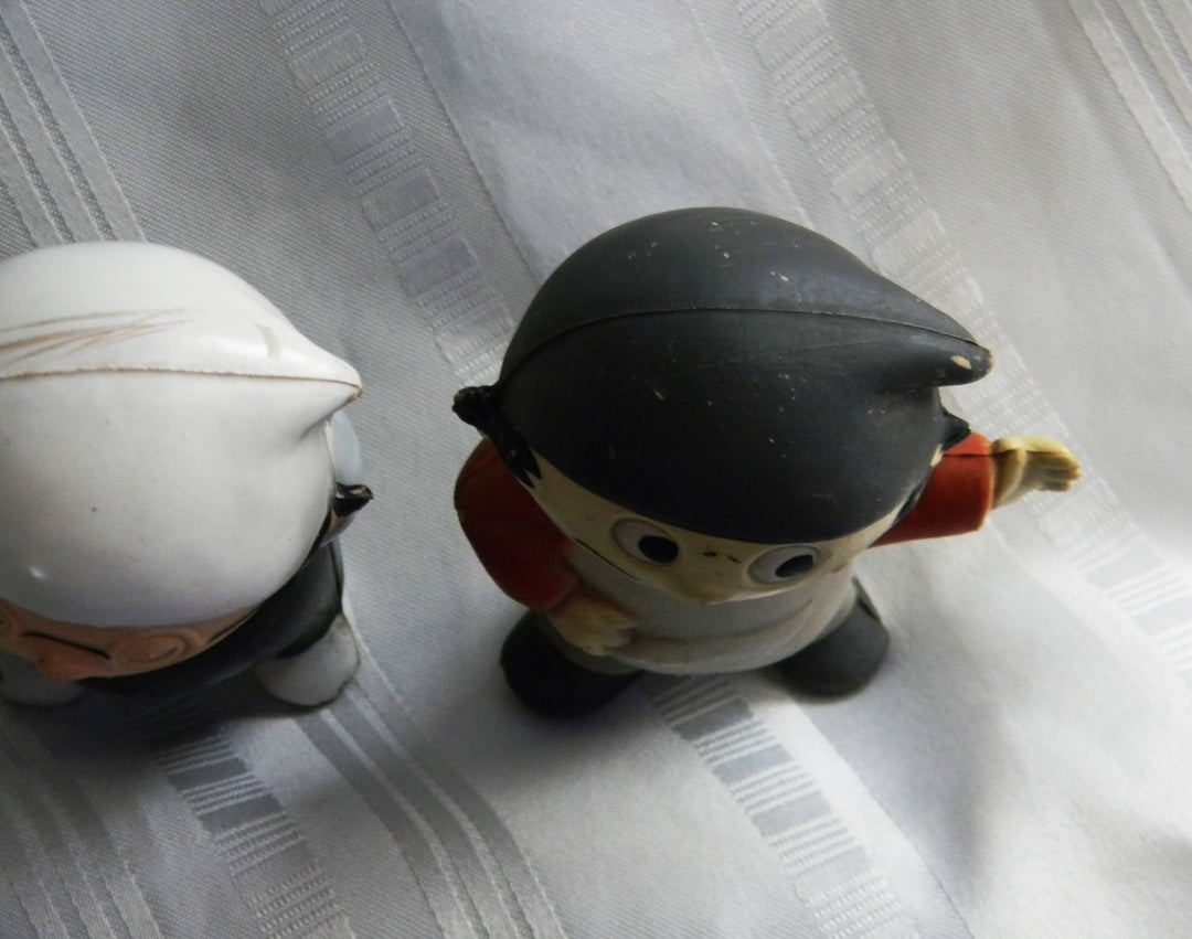 p456 Set of 1960's Goebel Puck Mainzelmannchen Rubber Figures