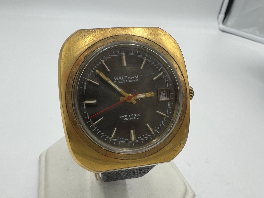 t983 Waltham Electrodyne Swissonic Incabloc Wrist Watch