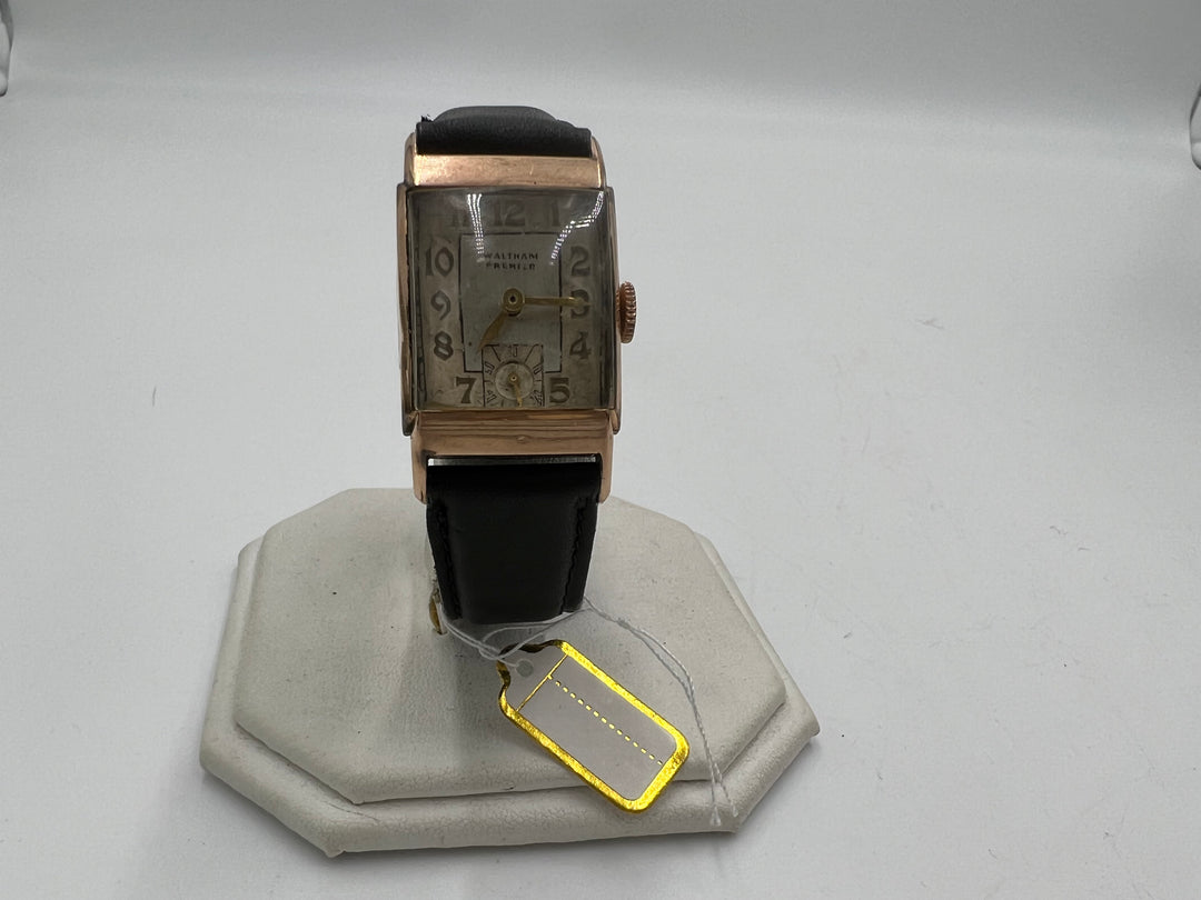 t985 Waltham Premier 10k Gold Plated Wrist Watch