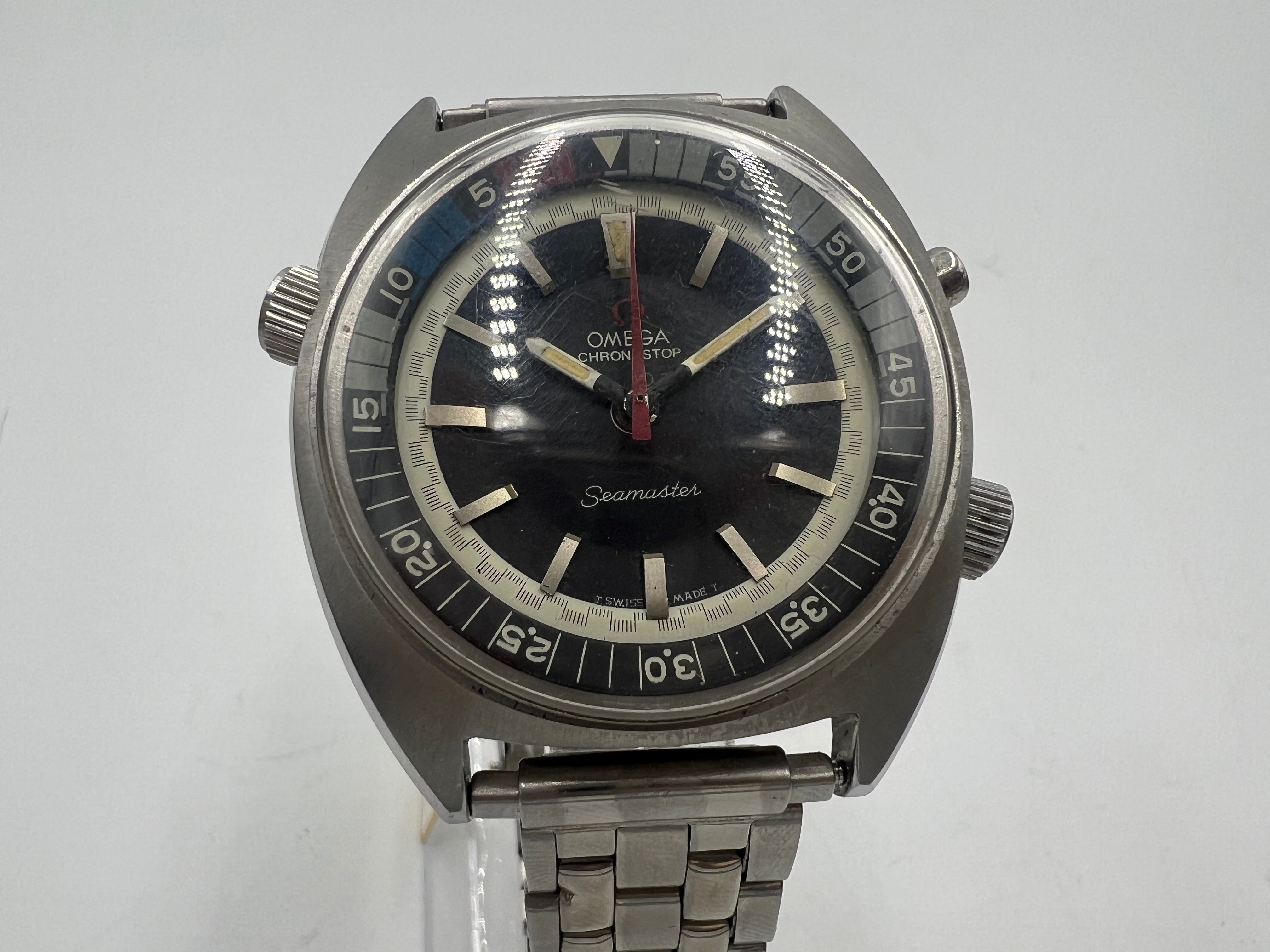 u006 OMEGA Seamaster Chronostop 41mm Ref 145.008 TimeKeepersOlive