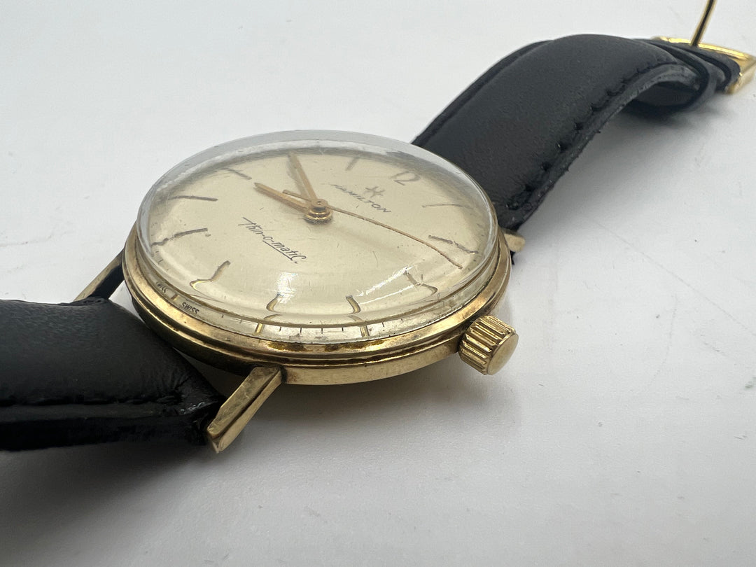 u013 Hamilton 1960s Thin-O-Matic 10k Gold Filled Manual Wind