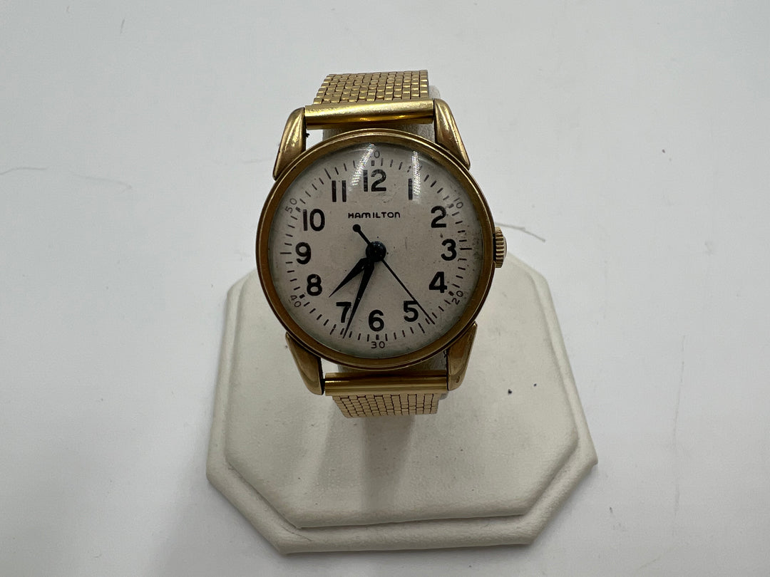 u033 Hamilton 1950s 10k Gold Filled Wrist Watch