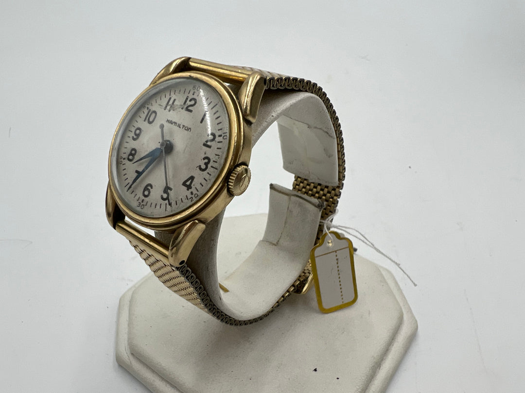 u033 Hamilton 1950s 10k Gold Filled Wrist Watch