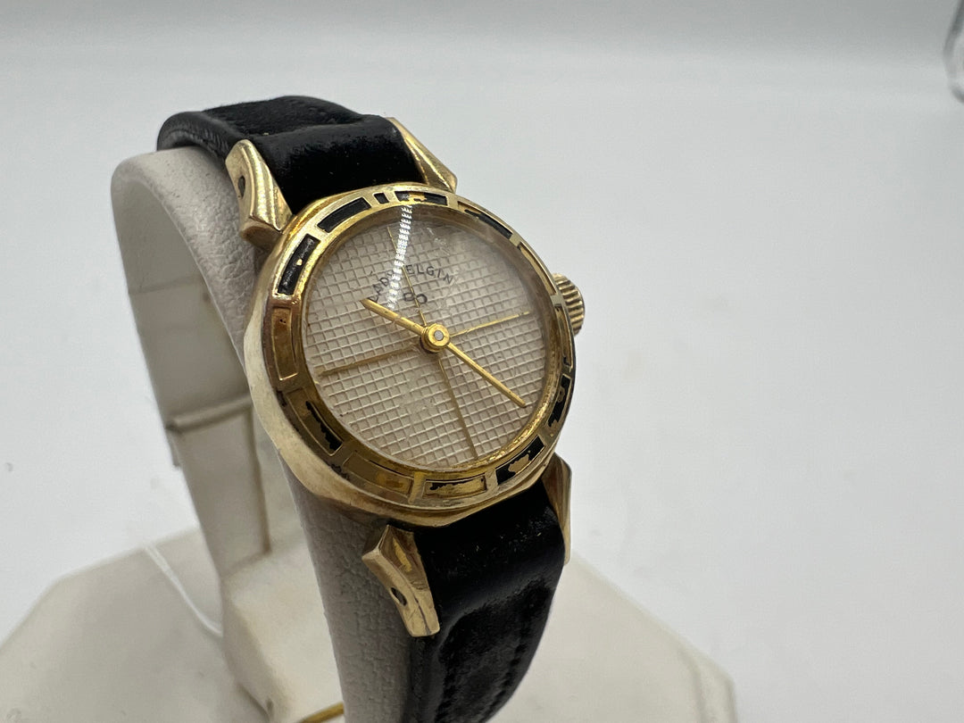 u038 Lady Elgin 1940s 14k Gold Filled Wrist Watch