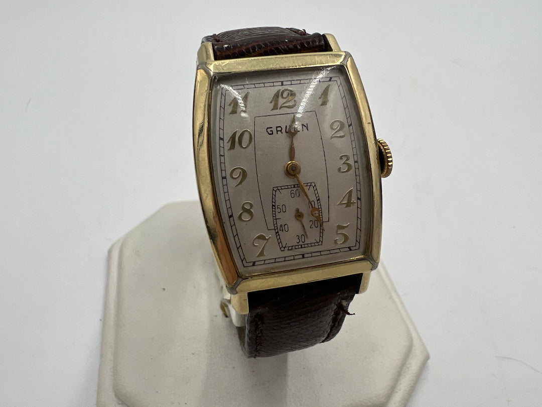 u046 Gruen 1950s Base Metal Manual Wind Wrist Watch