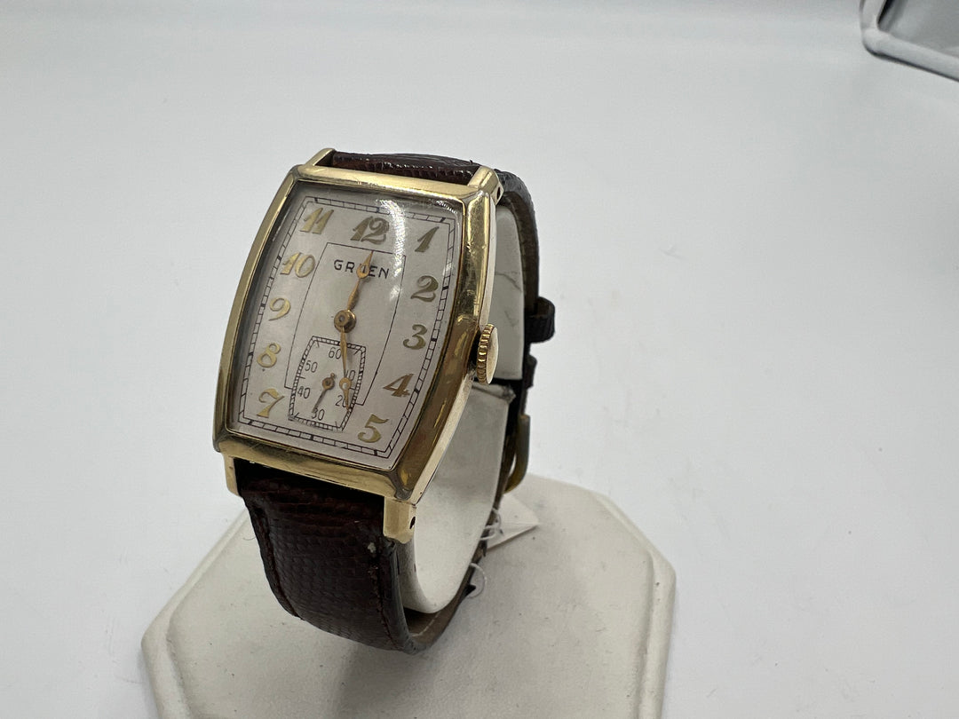 u046 Gruen 1950s Base Metal Manual Wind Wrist Watch