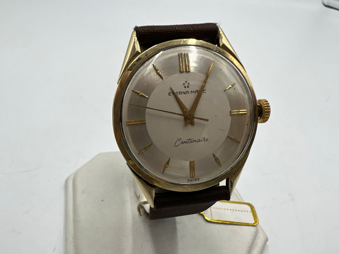 u065 Eterna-Matic 1970s "Centenaire" 14k Gold Automatic