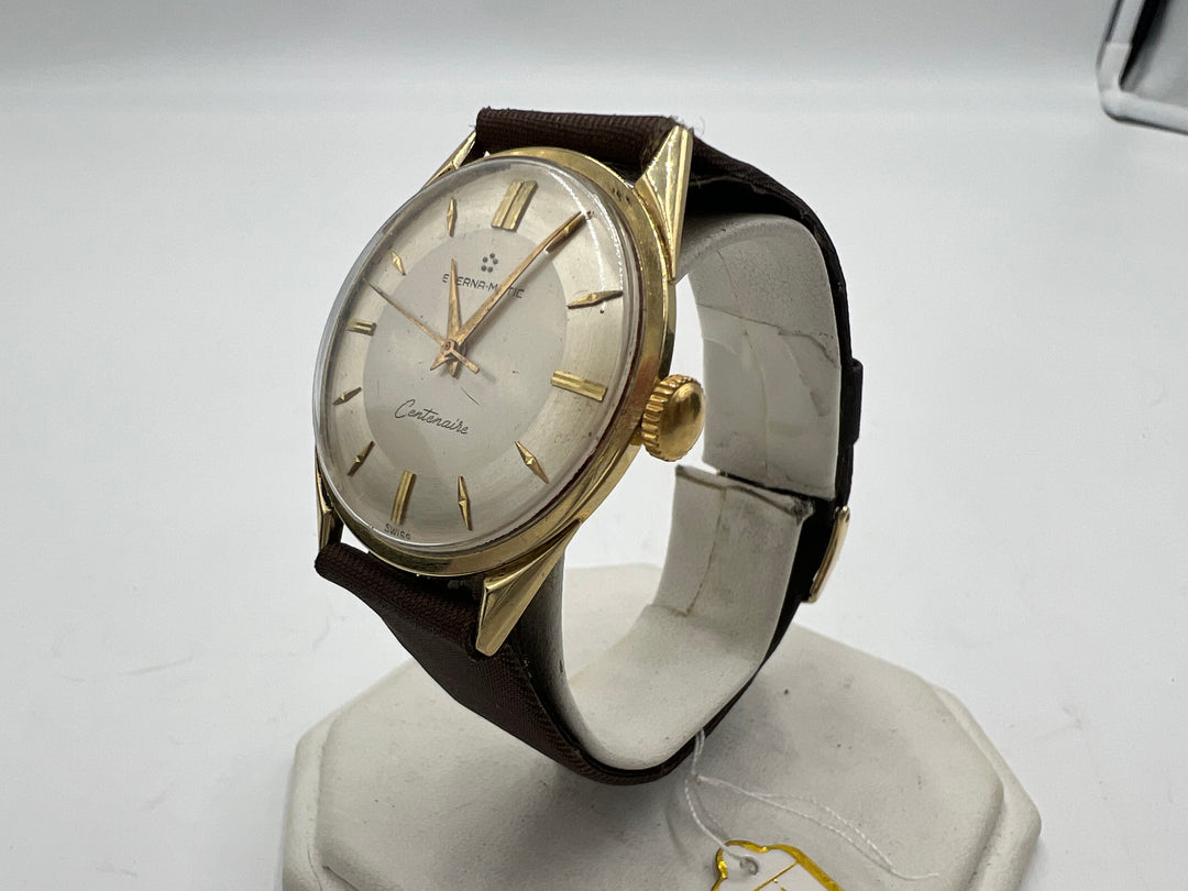 u065 Eterna-Matic 1970s "Centenaire" 14k Gold Automatic