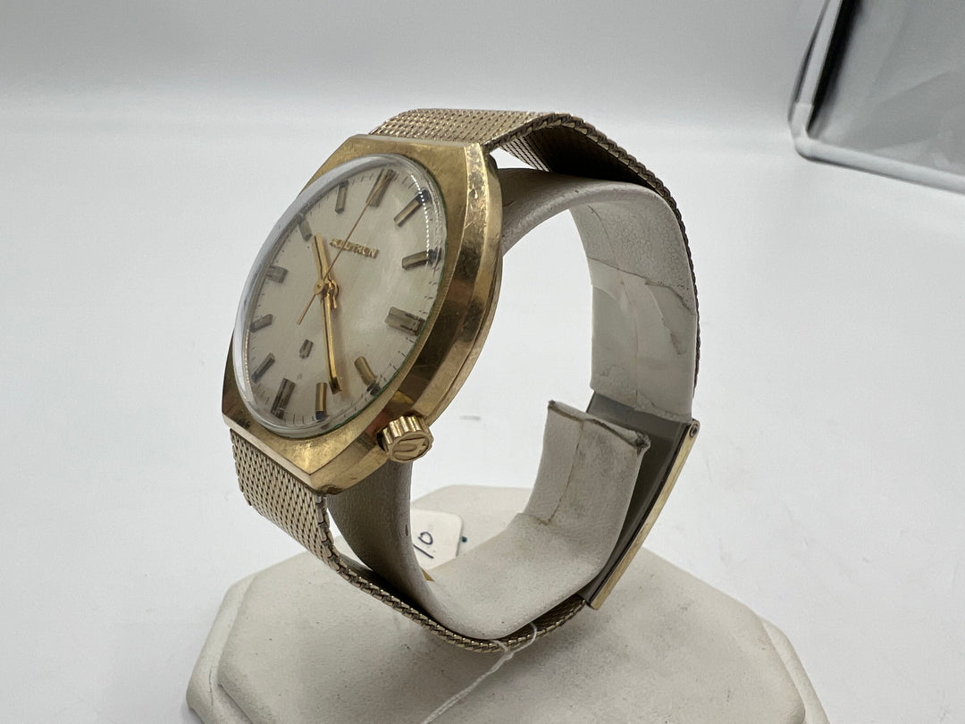 u078 Bulova Accutron White Dial 10kt Gold Filled Case