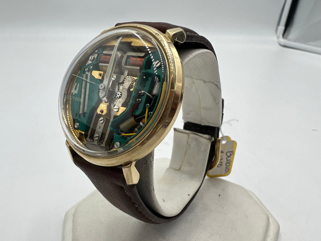 u083 Bulova Accutron Spaceview 10k Gold Filled Bezel