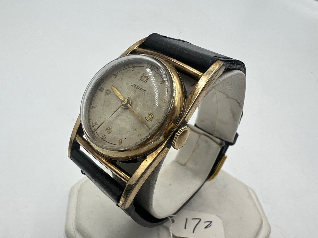 u096 Longines 1940s 10L Movement Gold Tone