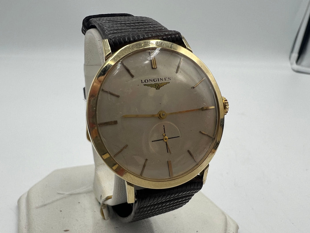 u101 Longines 1970s 14kt Gold Manual Wind