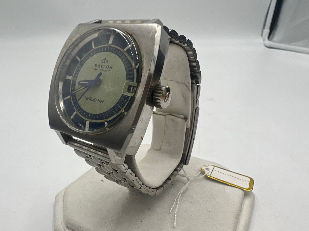 u107 Baylor 1970s Norseman Automatic Wrist Watch