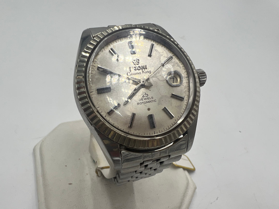 u109 Titoni 1970s Cosmo King 14k Gold Bezel Rotomatic 25 J