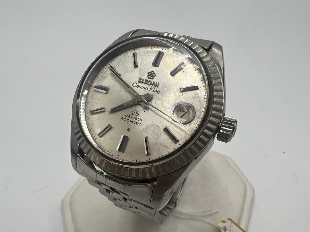 u109 Titoni 1970s Cosmo King 14k Gold Bezel Rotomatic 25 J